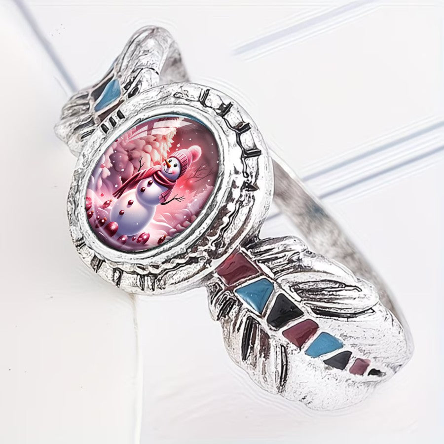 Snowman Oval Ring