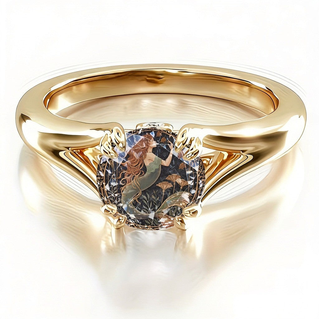 Mermaid Art Statement Ring