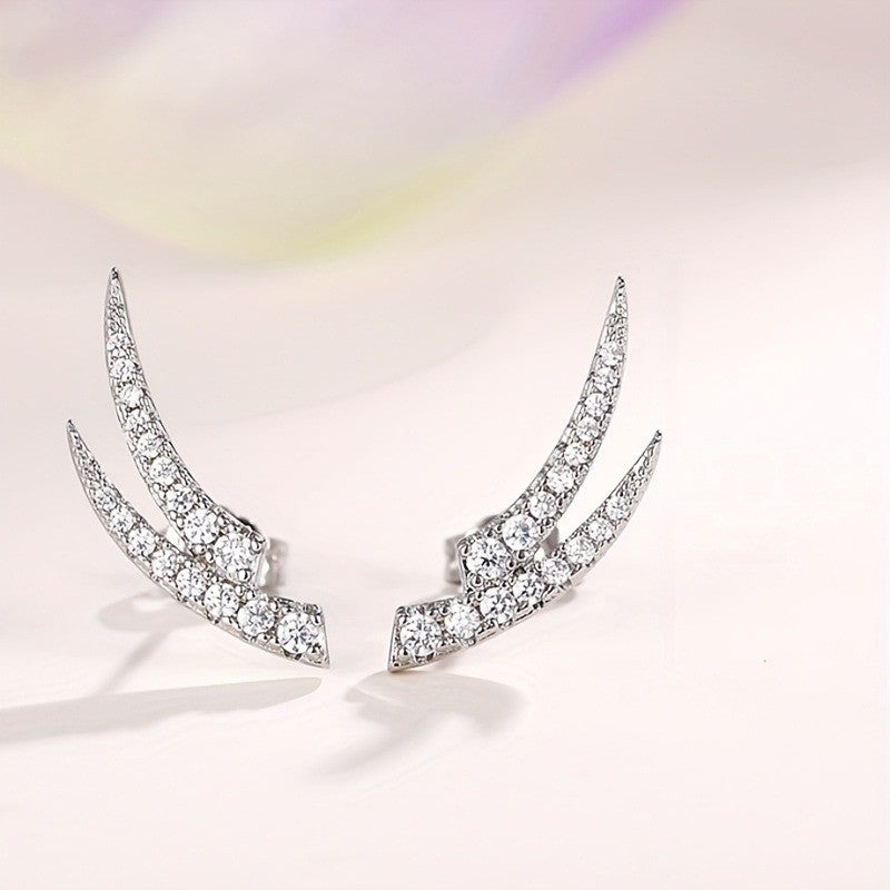 Crystal Talon Wing Stud Earrings