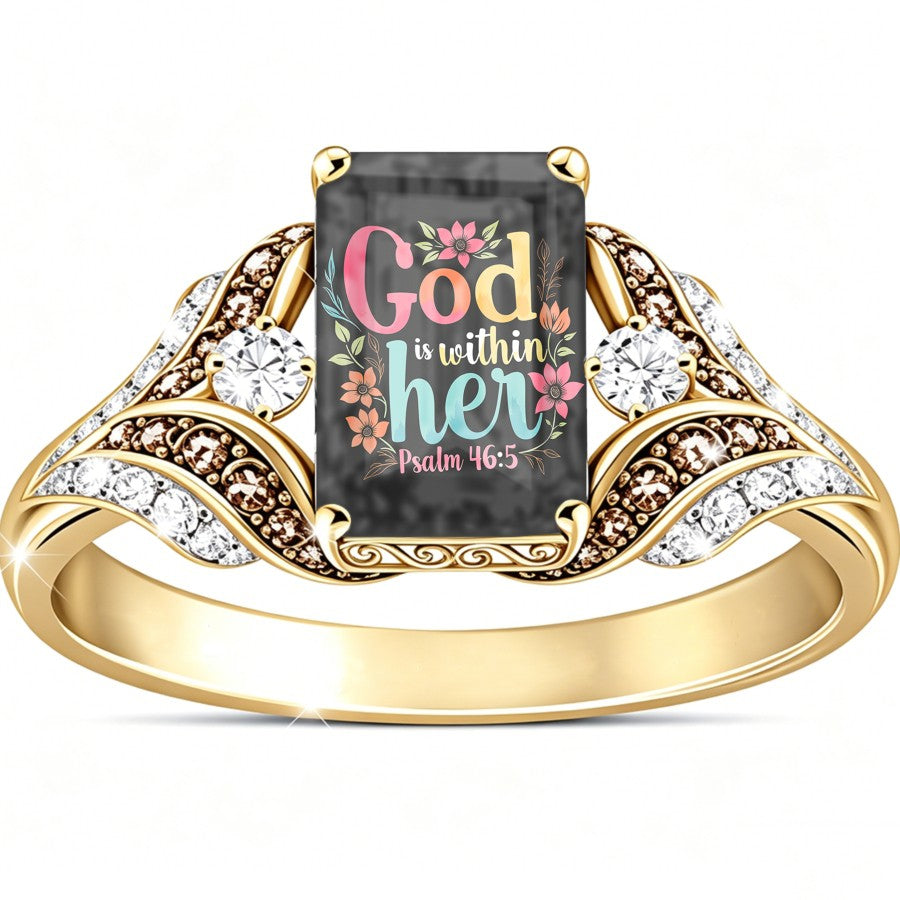 God Is Within Her Square Ring