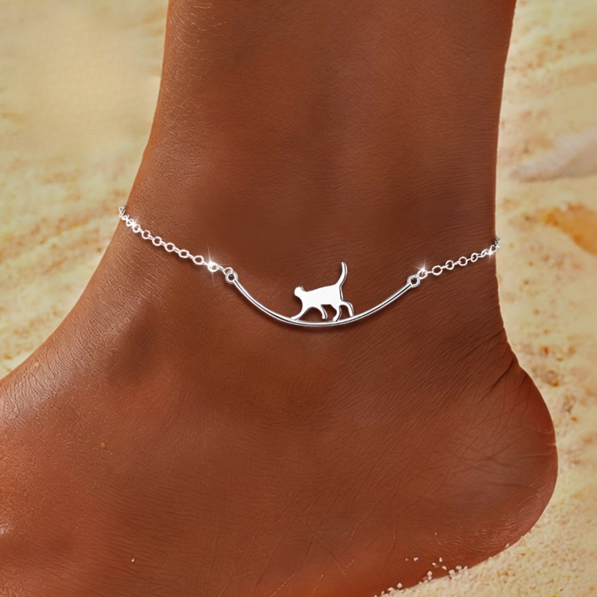 Curved Cat Anklet