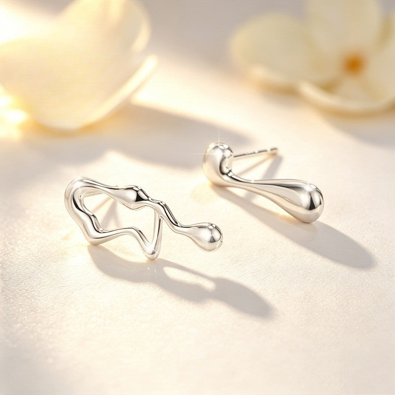 Asymmetrical Teardrop Earrings