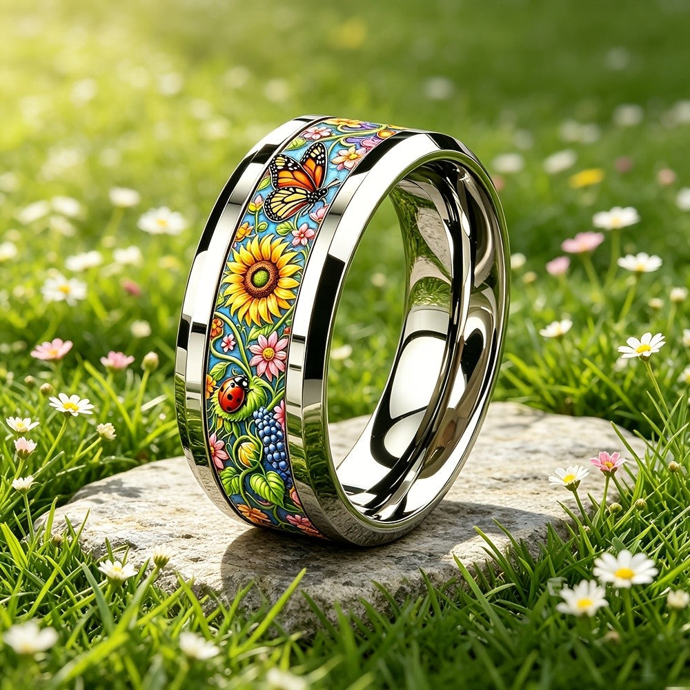 Sunflower & Butterfly Garden Ring