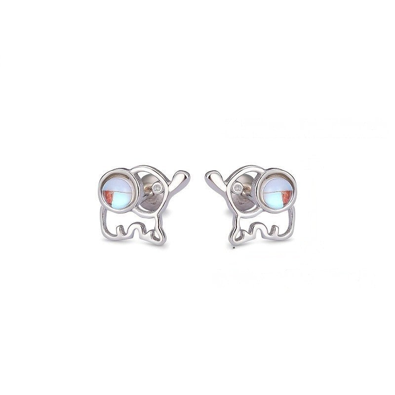 Crystal Elephant Stud Earrings