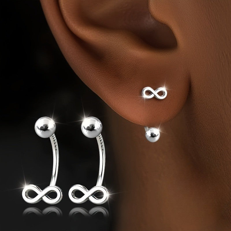 Infinity Ball Stud Earrings