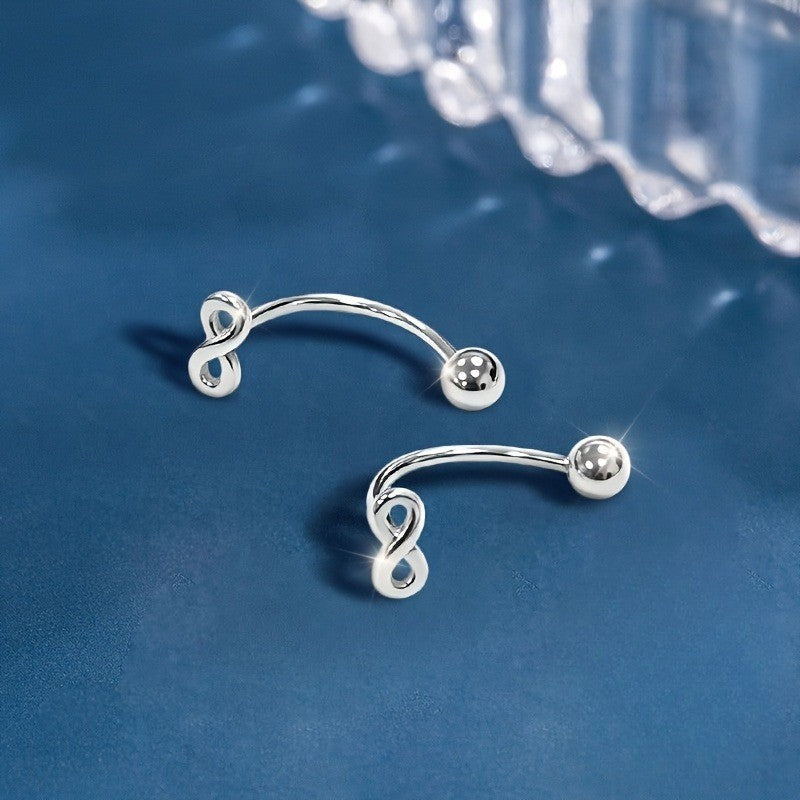 Infinity Ball Stud Earrings