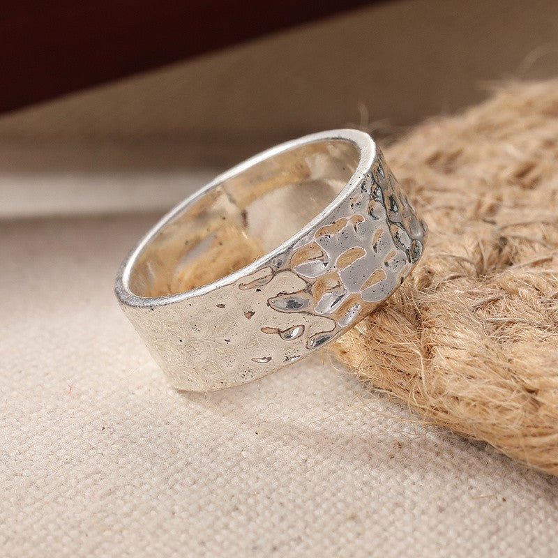 Hammered Texture Wide Ring