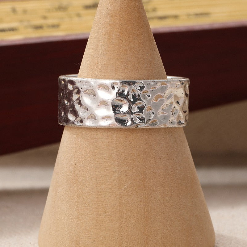 Hammered Texture Wide Ring