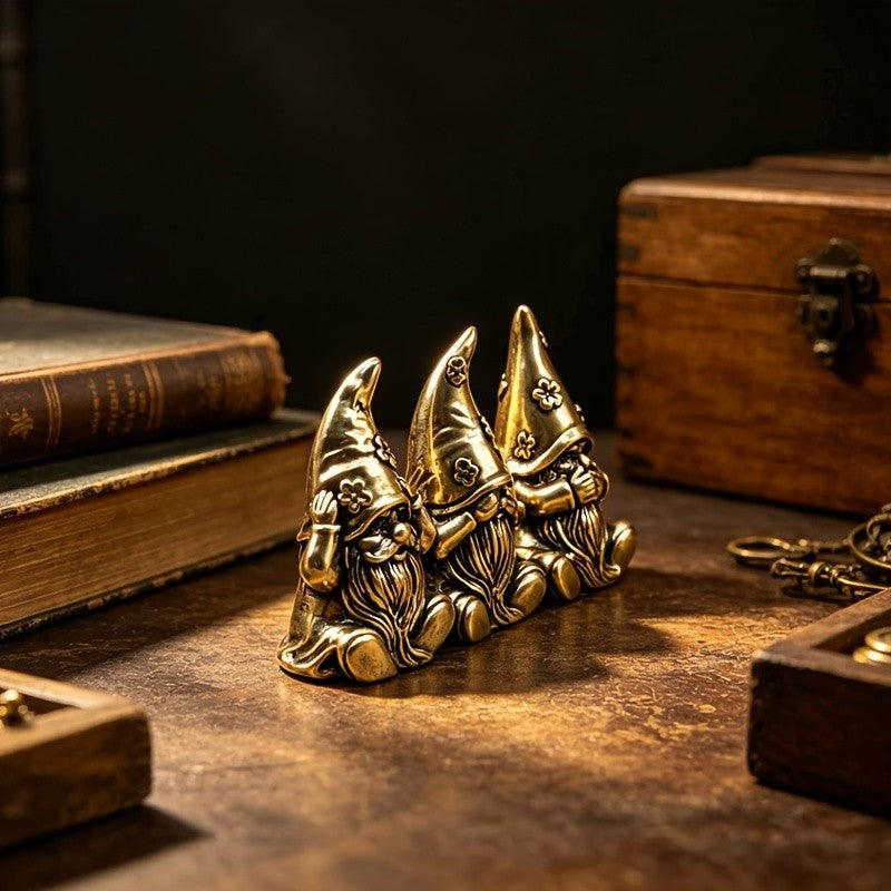 Three Wise Gnomes Figurine Set