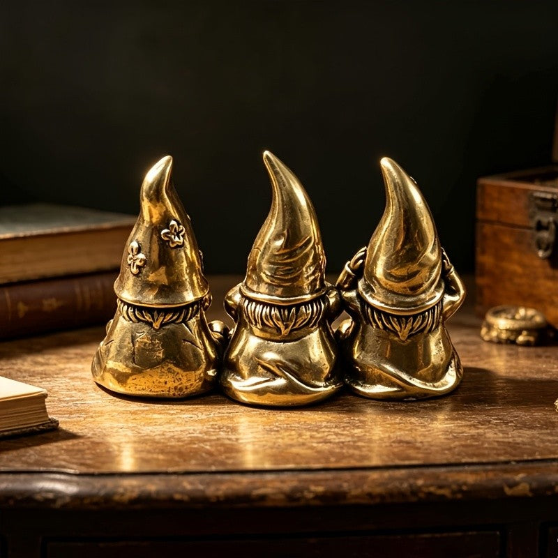 Three Wise Gnomes Figurine Set