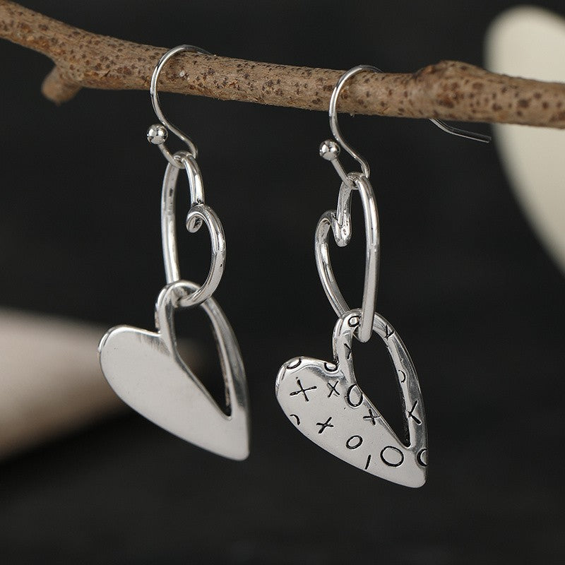 XO Heart Drop Earrings