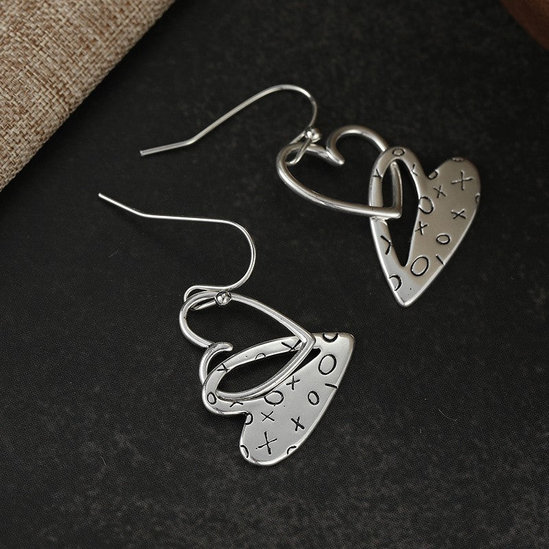 XO Heart Drop Earrings