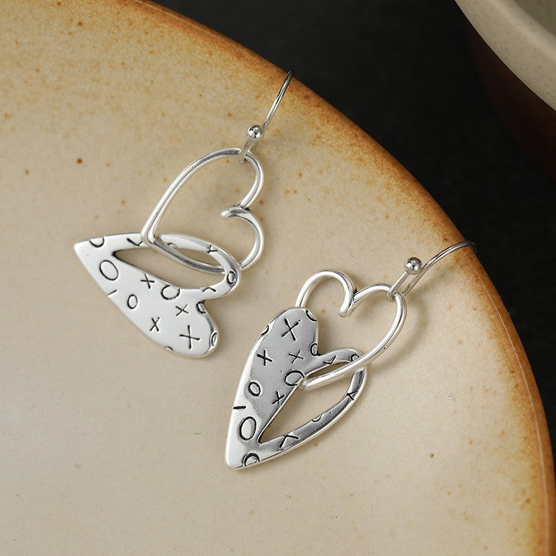 XO Heart Drop Earrings