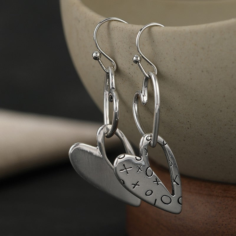 XO Heart Drop Earrings