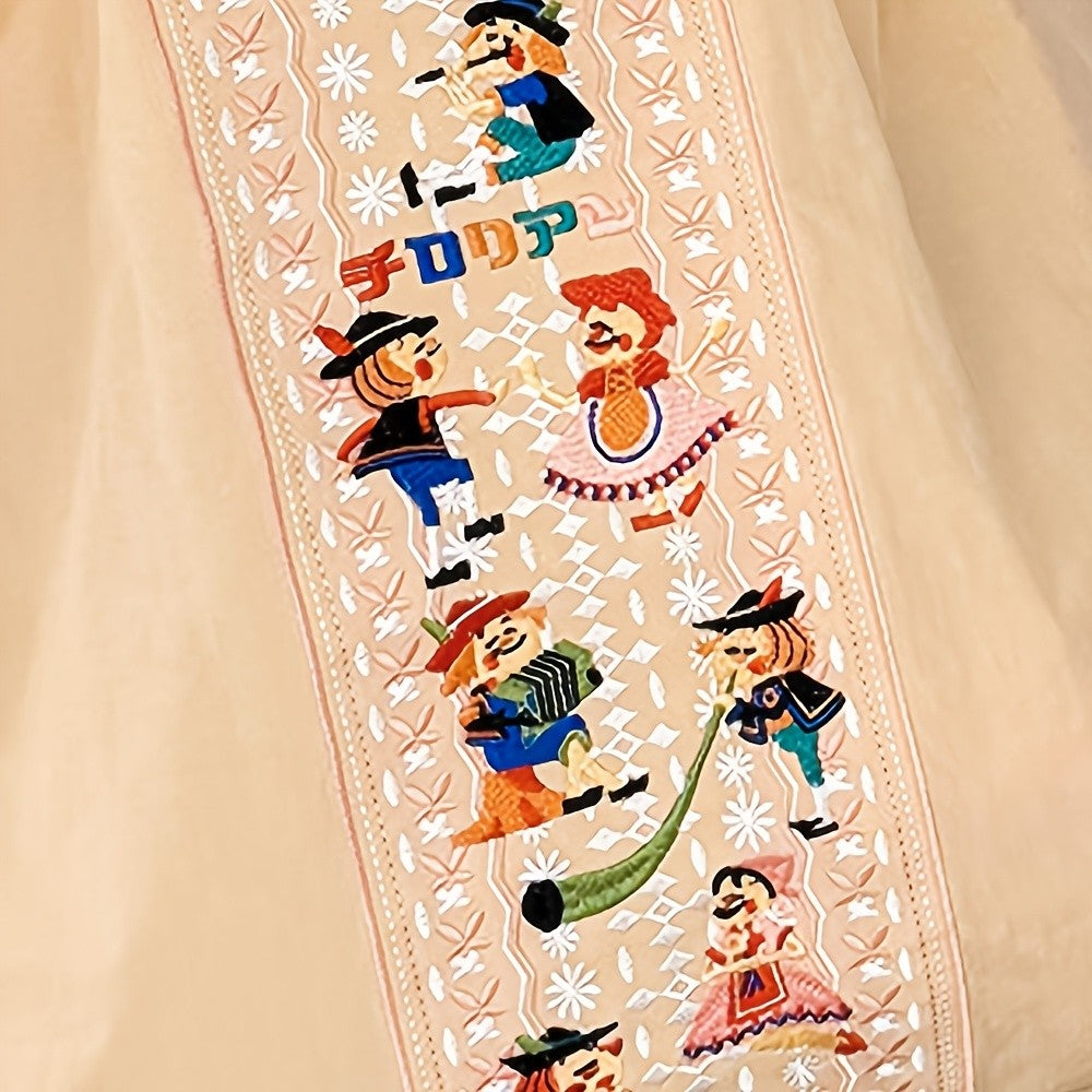 Embroidered Character Tote Bag