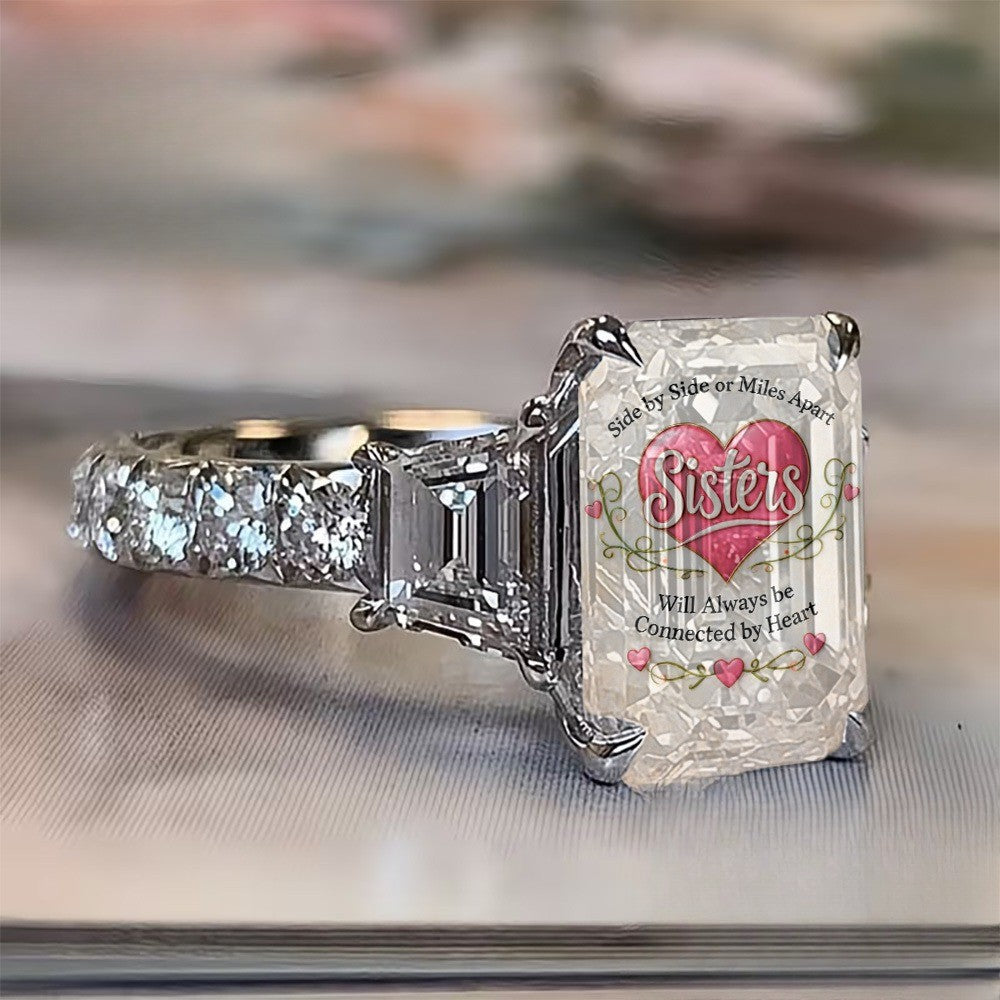 Sister Connection Square Ring