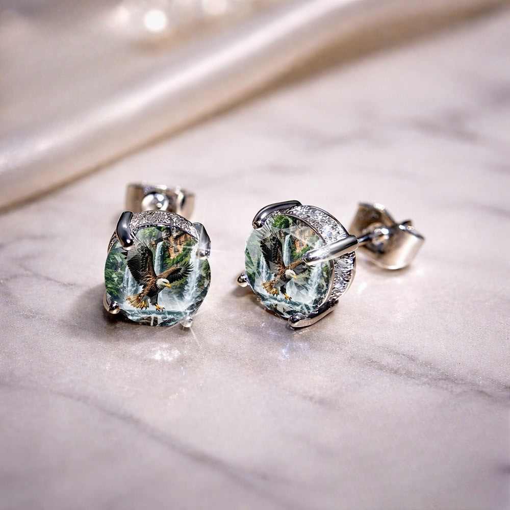 Eagle Waterfall Stud Earrings