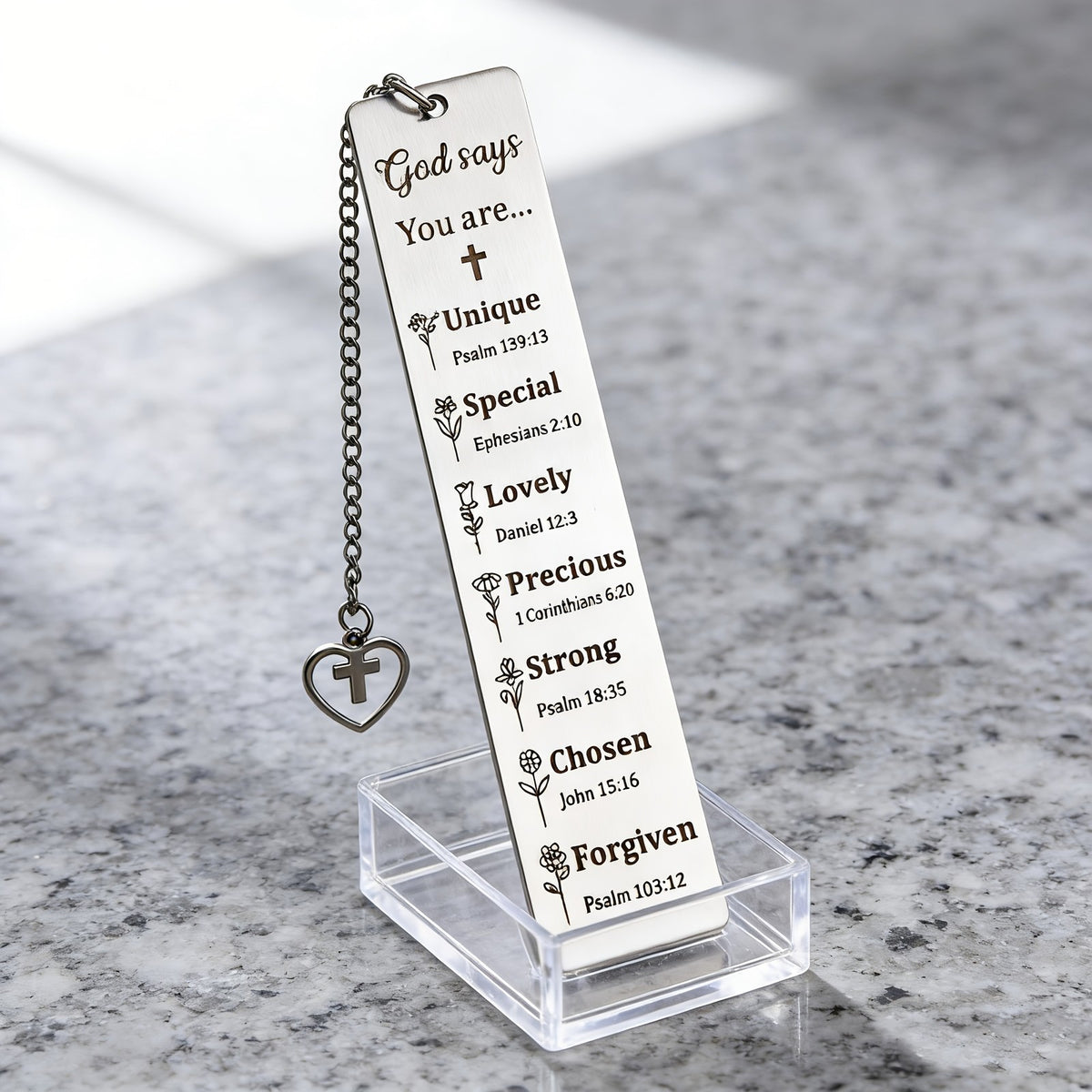 Engraved Scripture Bookmark