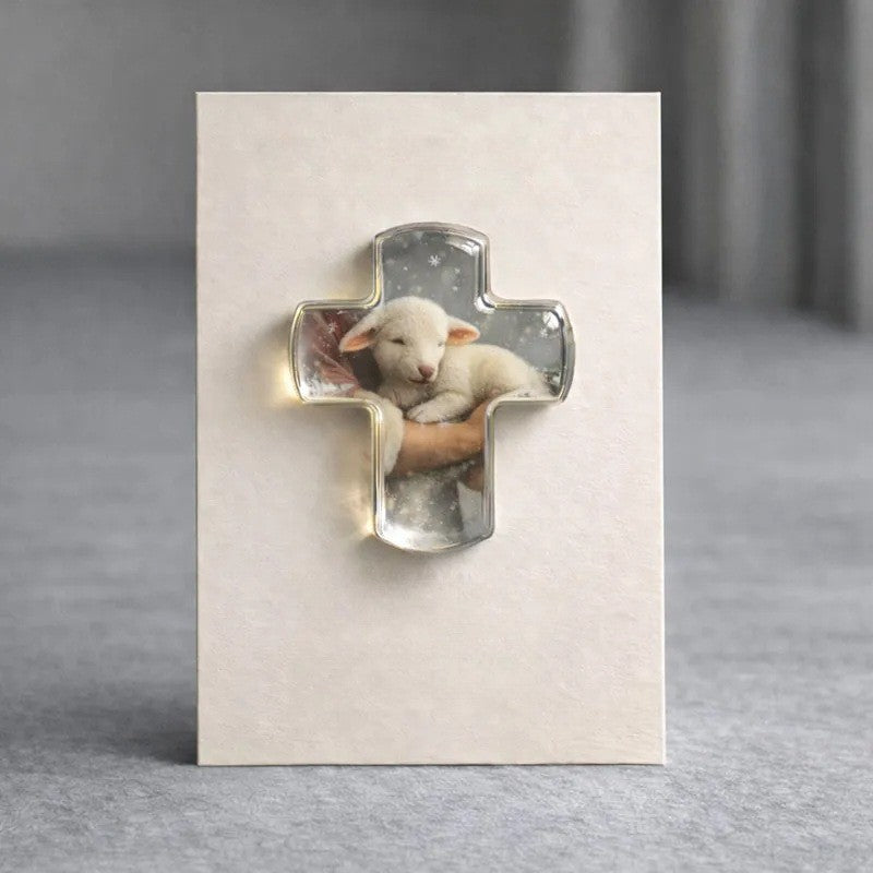 Winter Cardinal Cross Keepsake