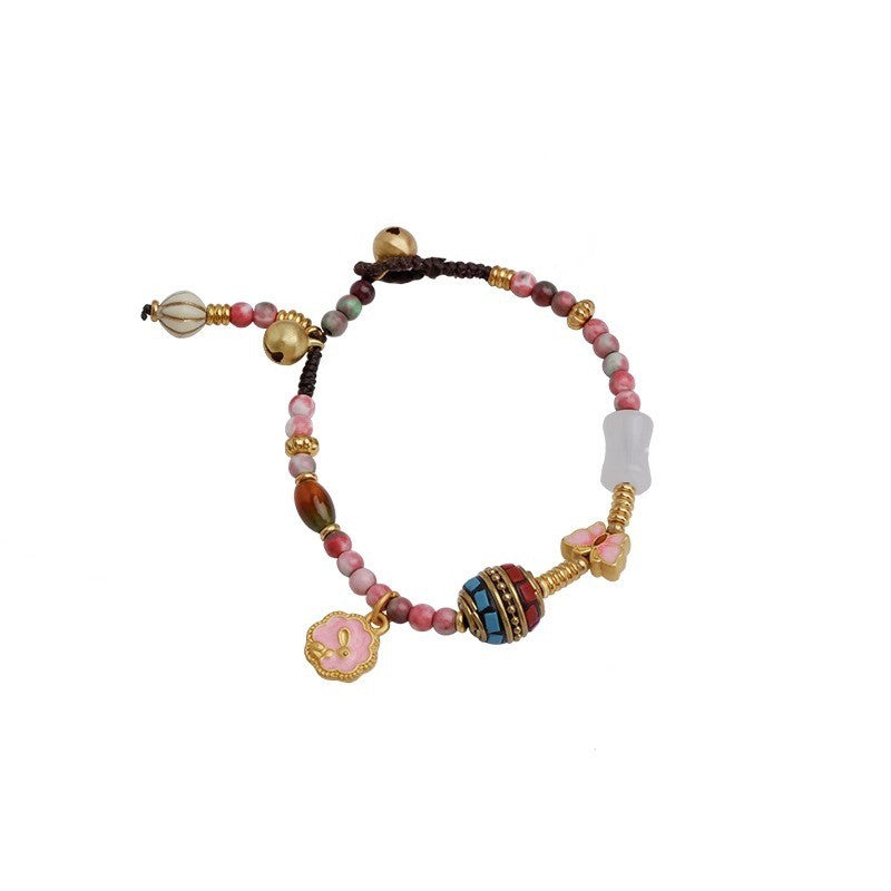 Multicolor Beaded Charm Bracelet
