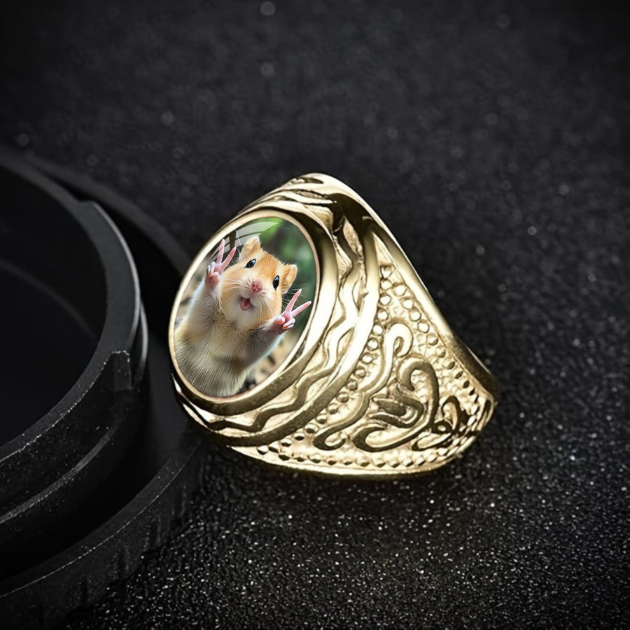 Hamster Portrait Ring