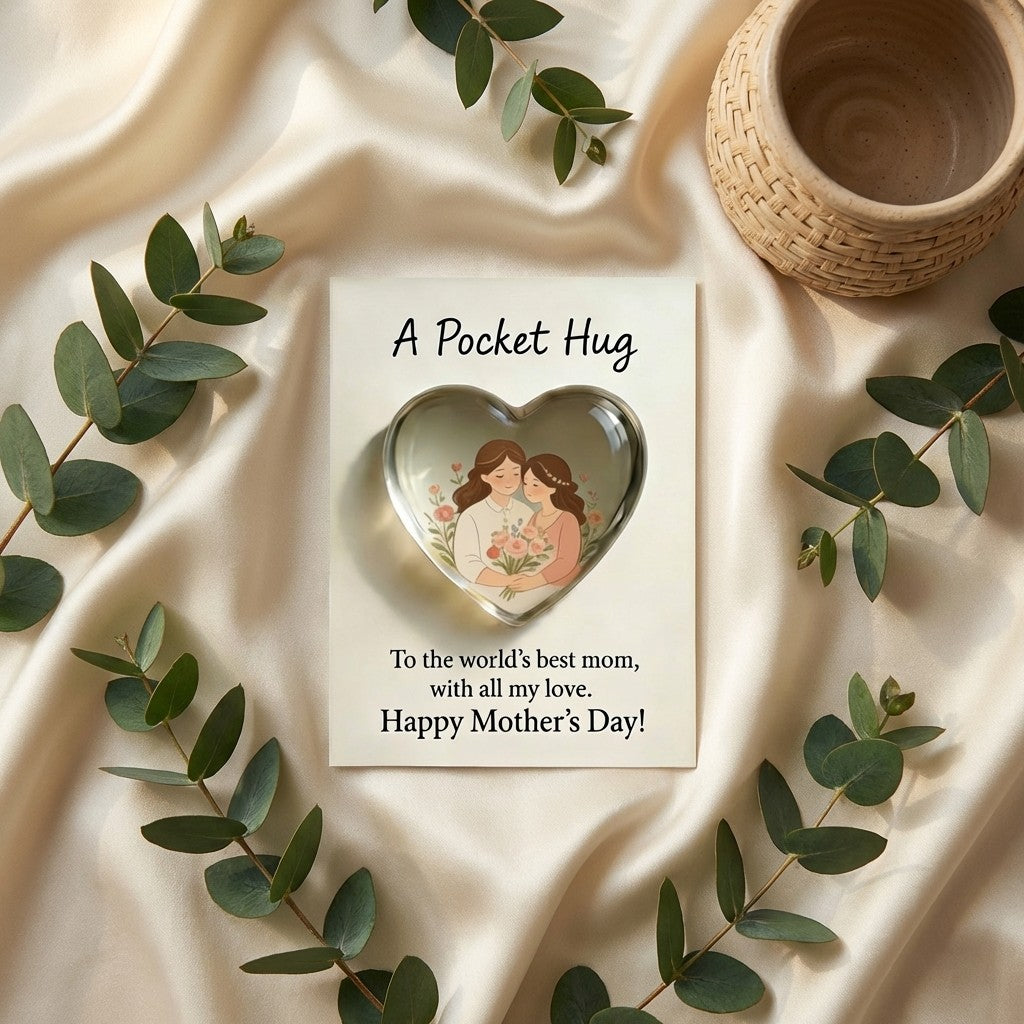 Mother Daughter Heart Pocket Hug