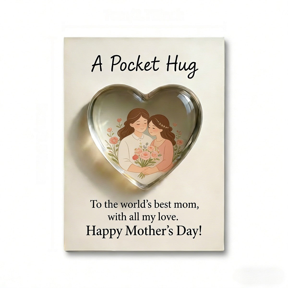 Mother Daughter Heart Pocket Hug
