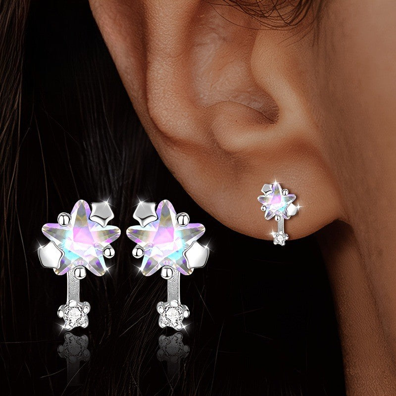 Iridescent Star Stud Earrings