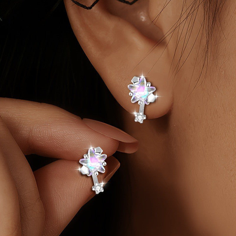Iridescent Star Stud Earrings