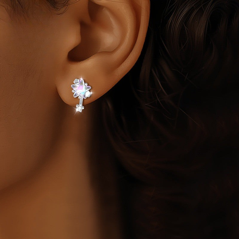 Iridescent Star Stud Earrings