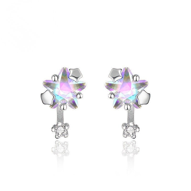 Iridescent Star Stud Earrings