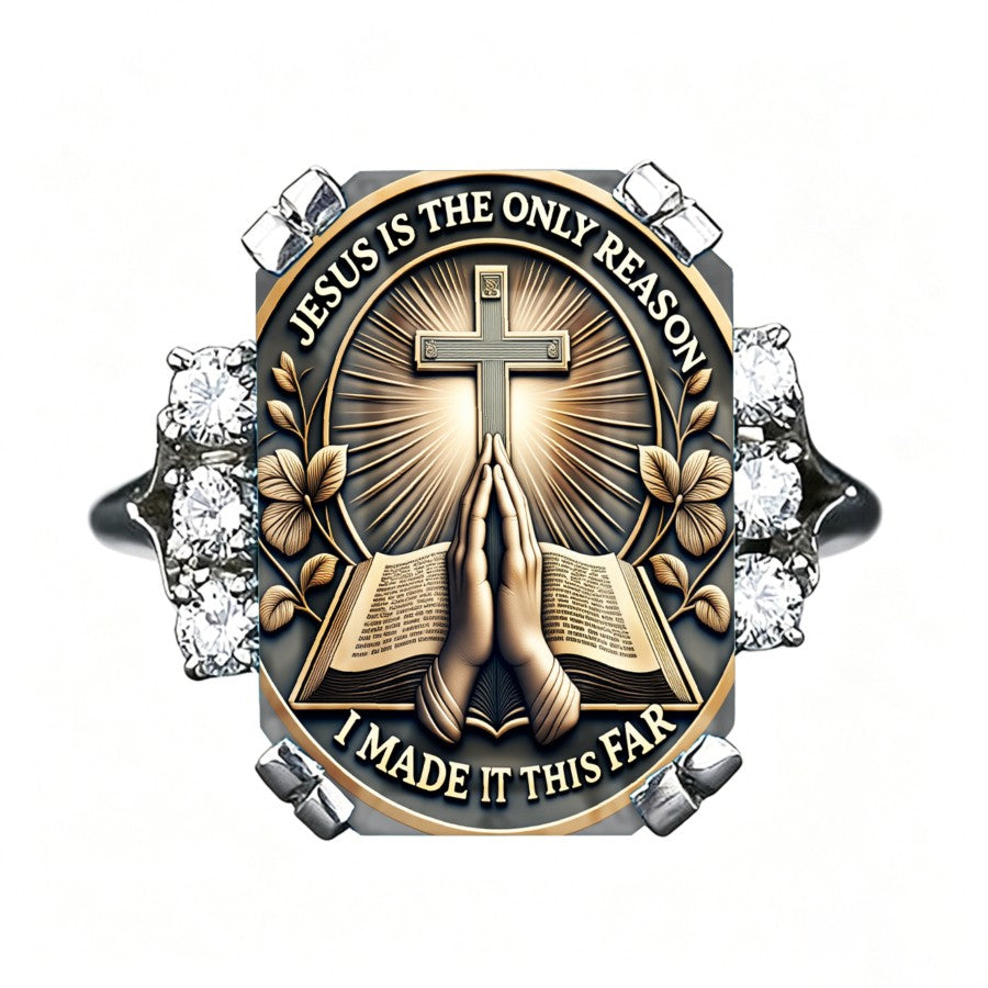 Faith Cross Statement Ring