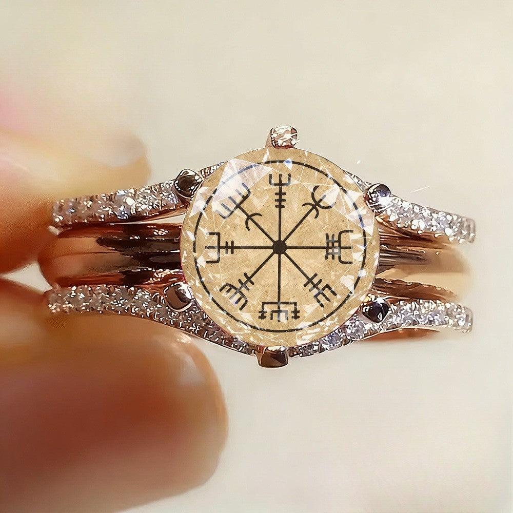 Compass Rune Statement Ring
