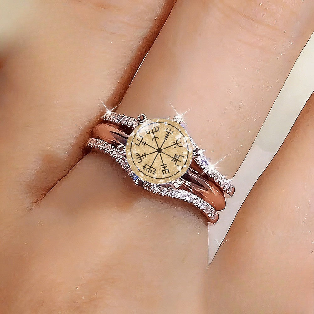 Compass Rune Statement Ring