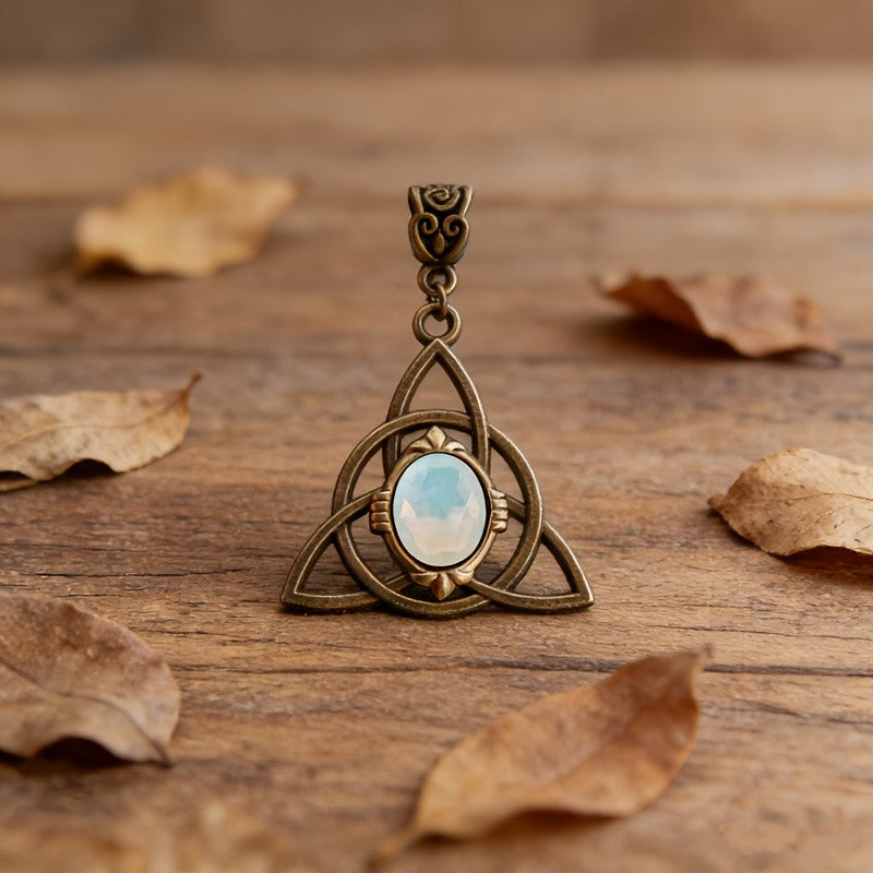 Trinity Knot Moonstone Necklace