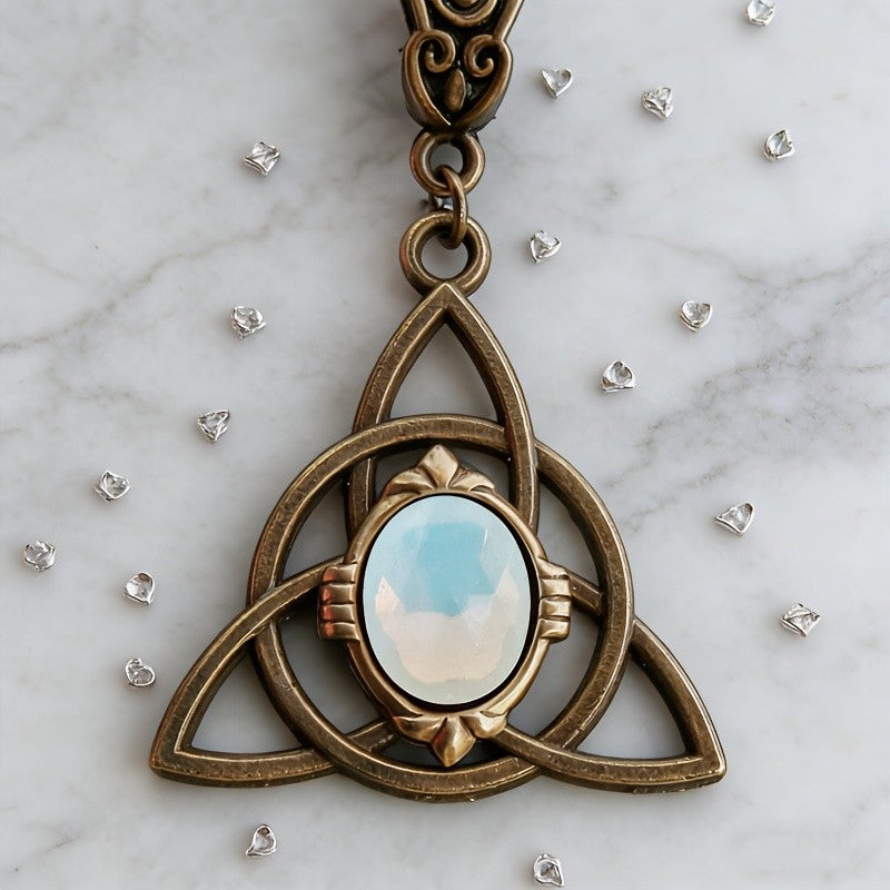 Trinity Knot Moonstone Necklace