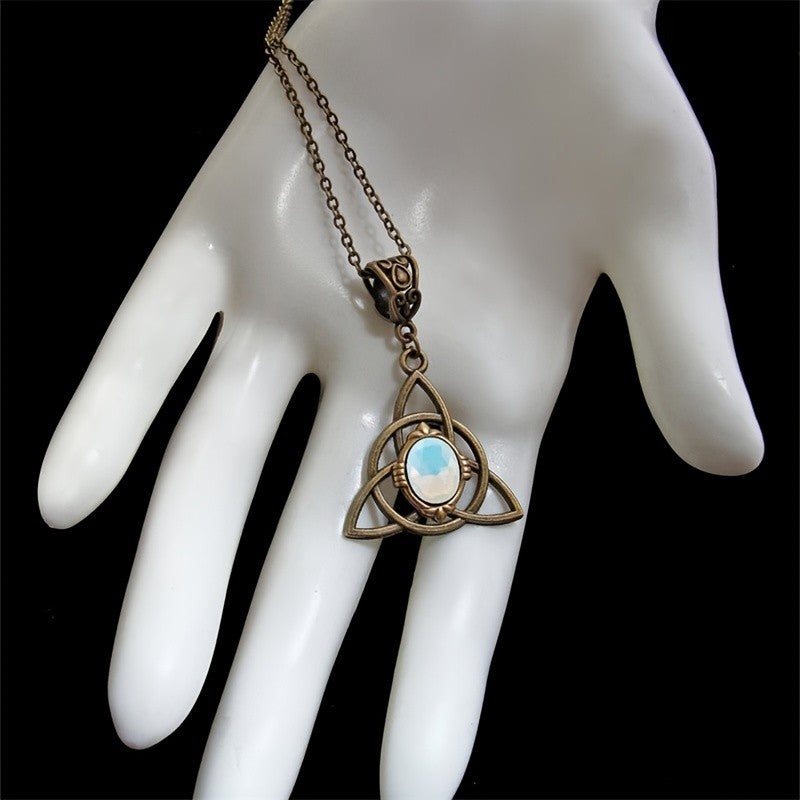 Trinity Knot Moonstone Necklace