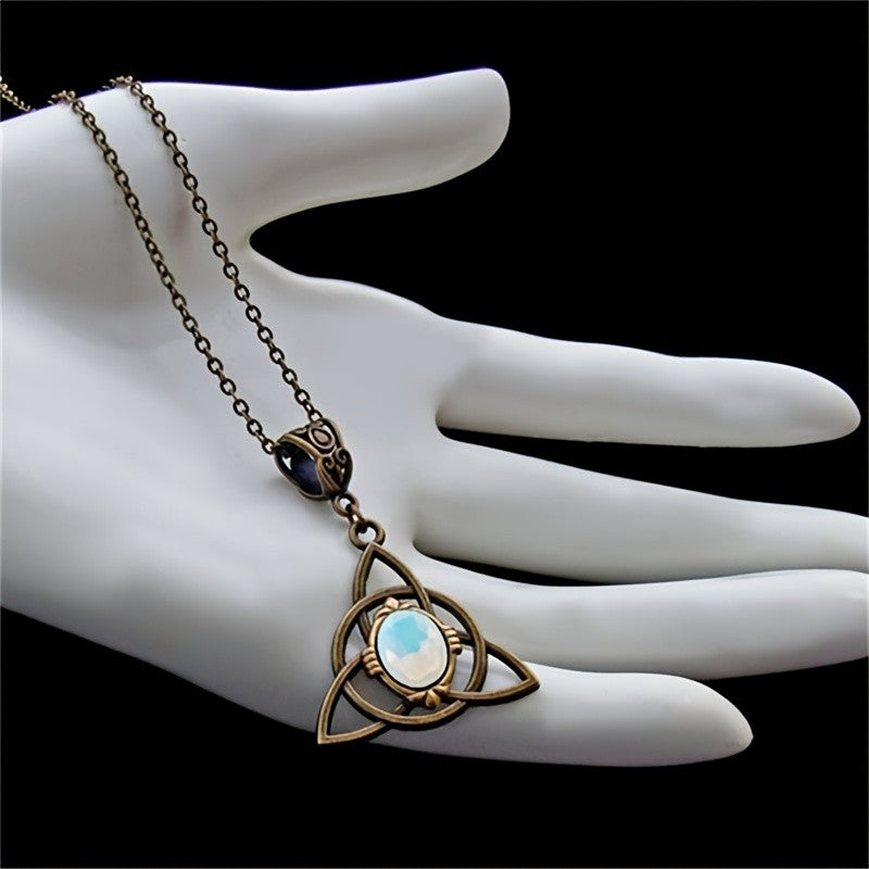 Trinity Knot Moonstone Necklace