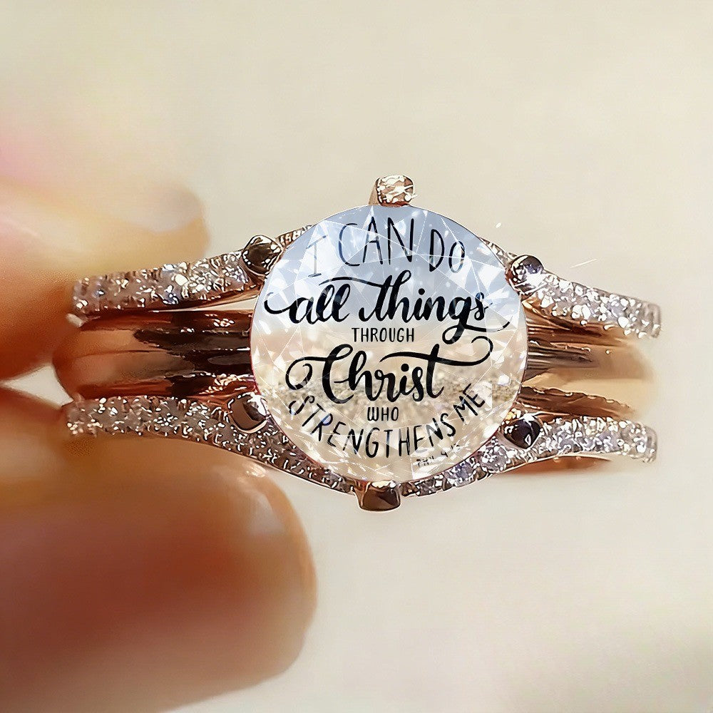 Inspirational Scripture Oval Ring