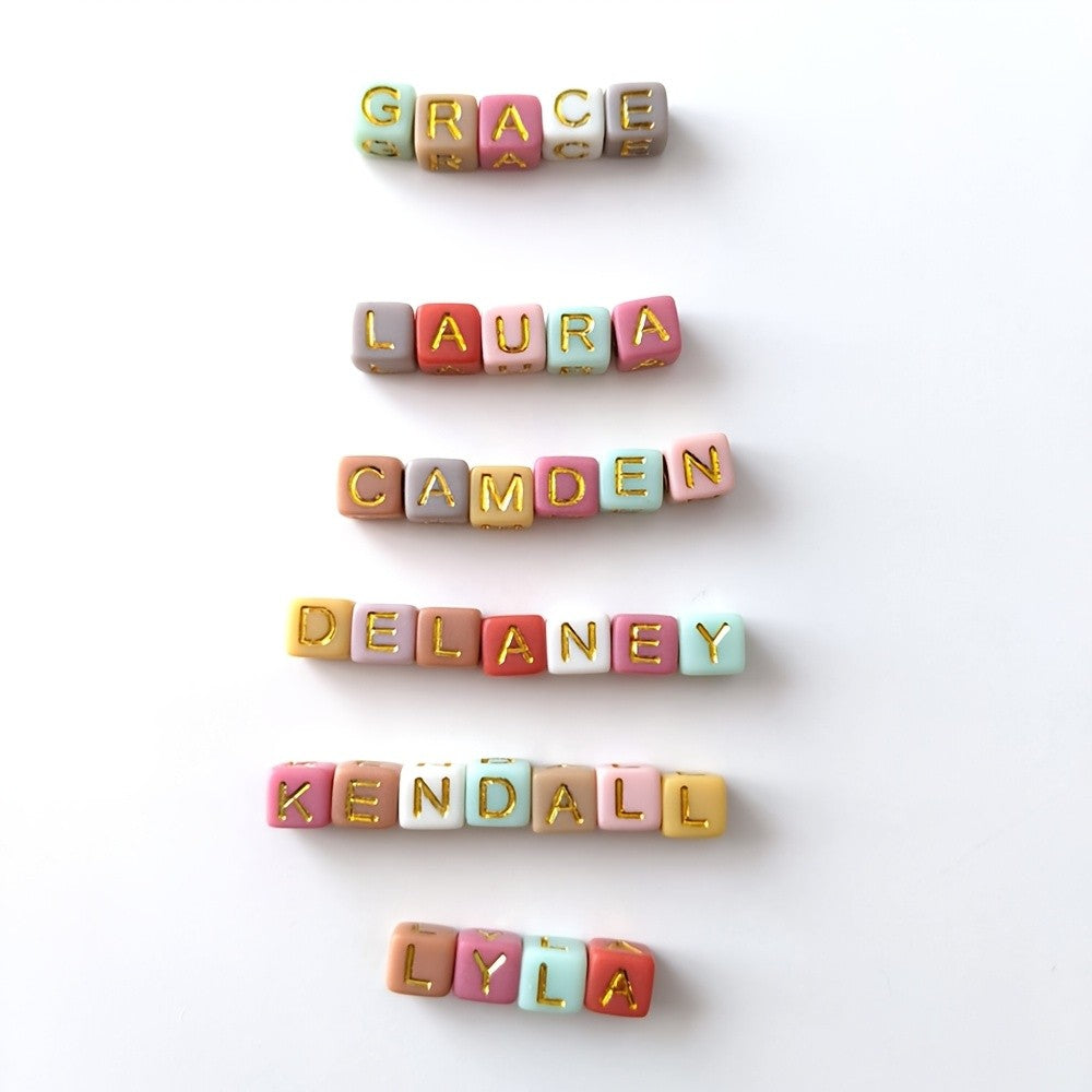 Colorful Acrylic Block Letter Necklace