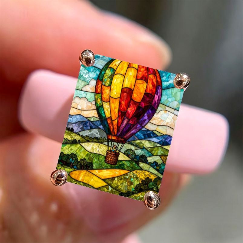 Stained Glass Hot Air Balloon Ring