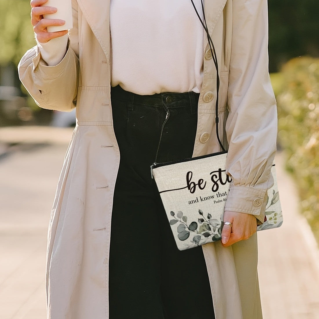 Be Still Floral Cosmetic Pouch
