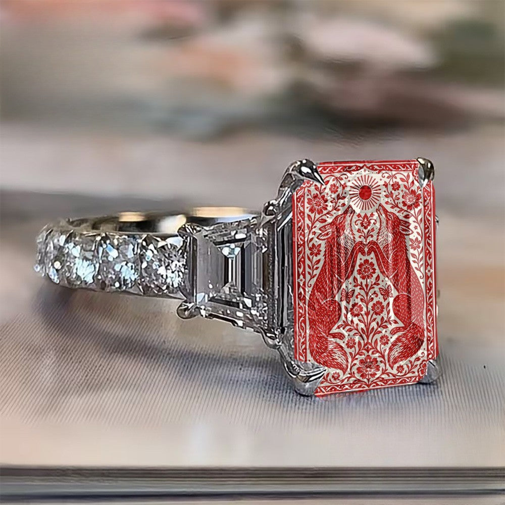 Red Fox Rectangular Ring