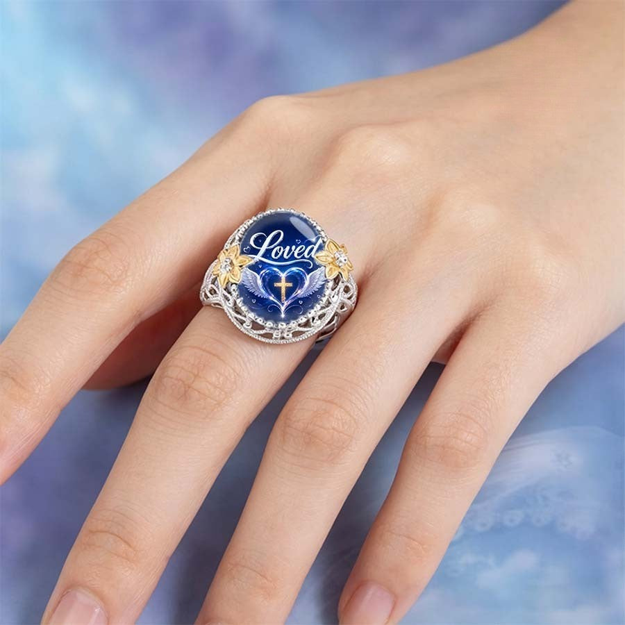 Loved Winged Heart Ring
