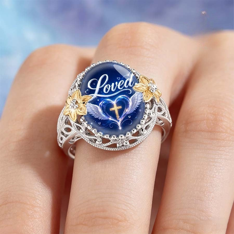 Loved Winged Heart Ring