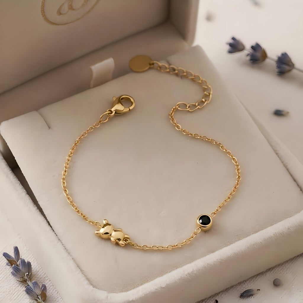 Bear & Stone Charm Bracelet