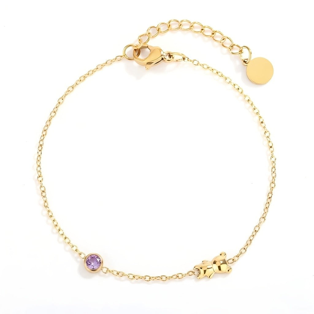 Bear & Stone Charm Bracelet
