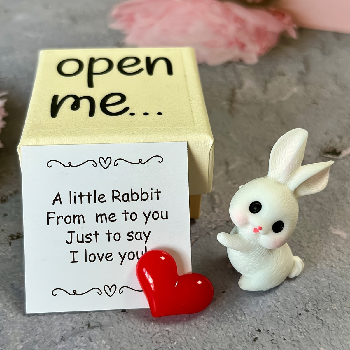 White Rabbit & Heart Keepsake Box