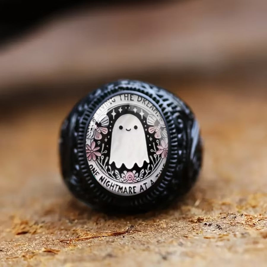 Smiling Ghost Floral Ring