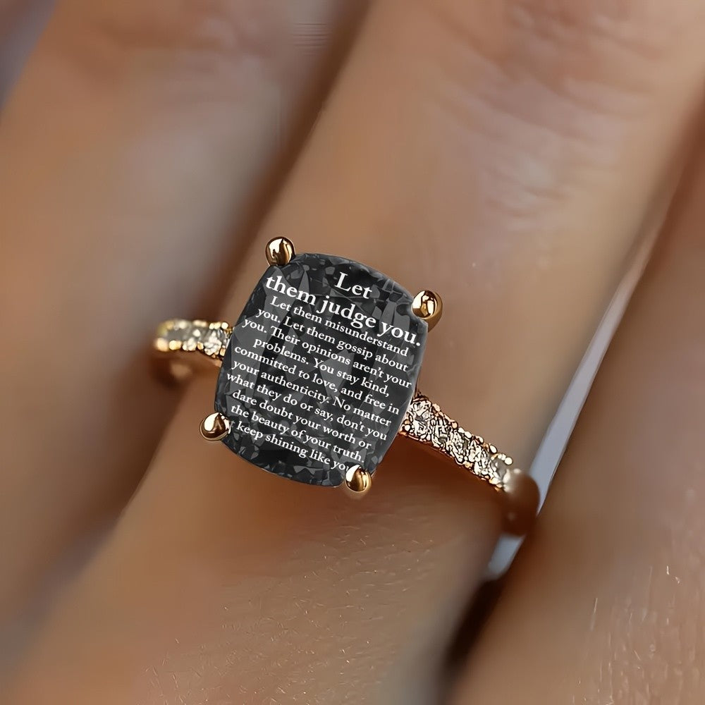 Inspirational Square Ring
